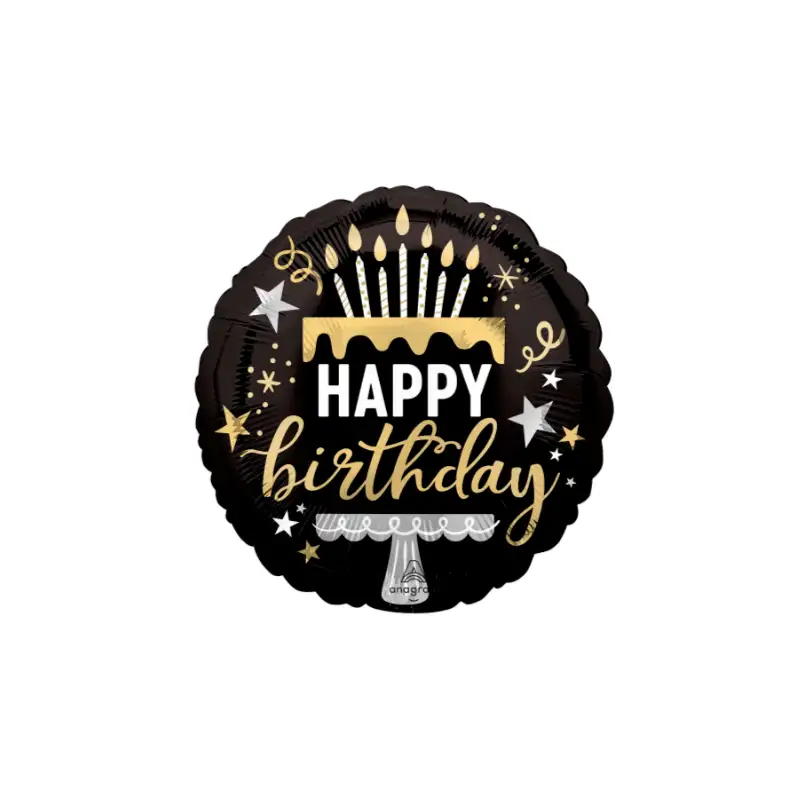 Шарик фольгированный Anagram Happy Birthday торт 45 см (026635469531)
