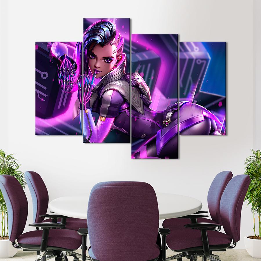 Настенний декор Соблазнительная Сомбра Overwatch 89x56 см (A178-4)