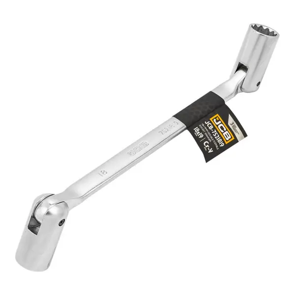 Ключ торцевий двосторонній з шарніром 18х19 мм (7521819)