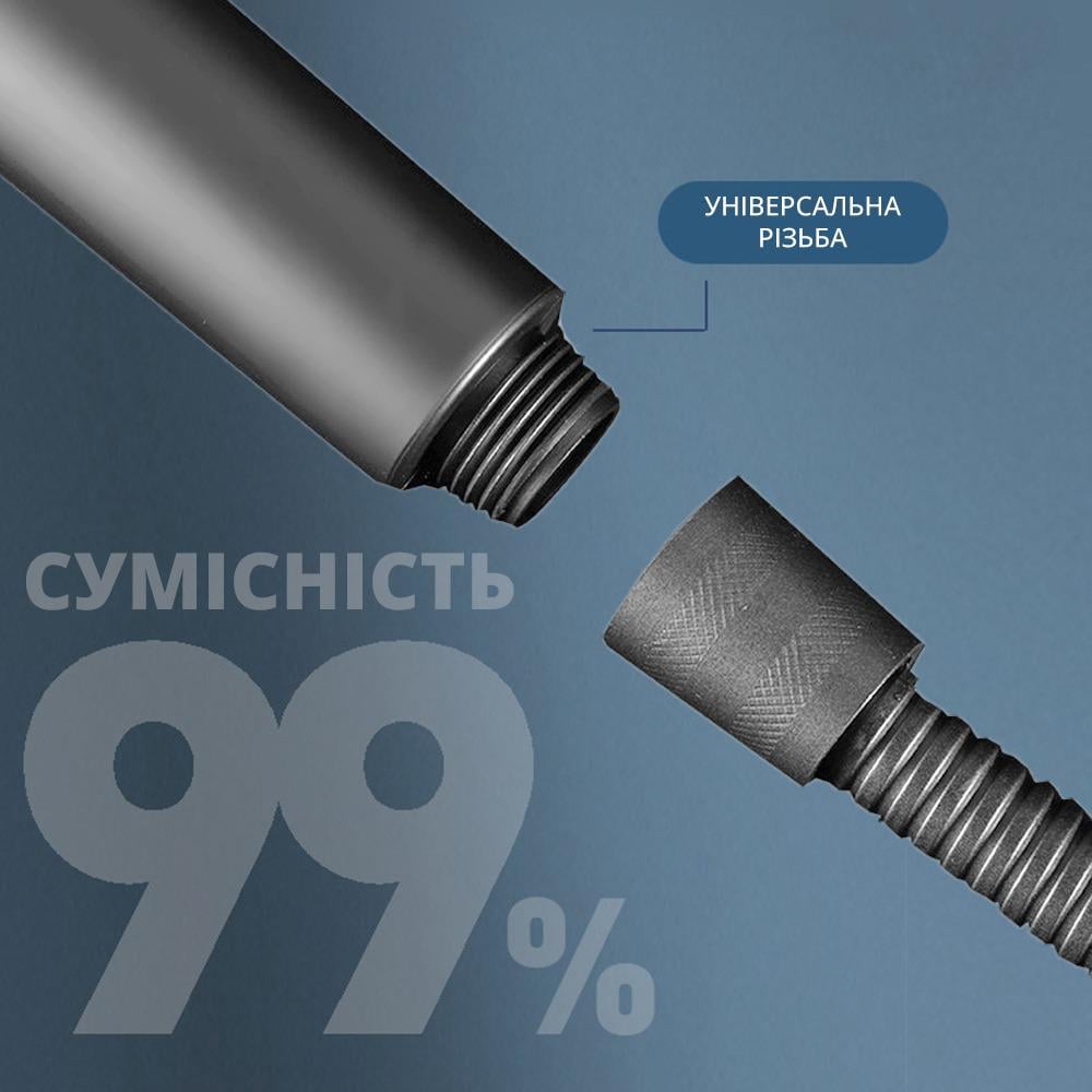 Лійка для душу Shower Head турболейка з тримачем на стіну (00609) - фото 5