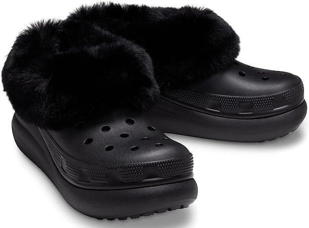 Сабо жіночі утеплені Crocs Furever Crush р. 37-38 Чорний (19540)