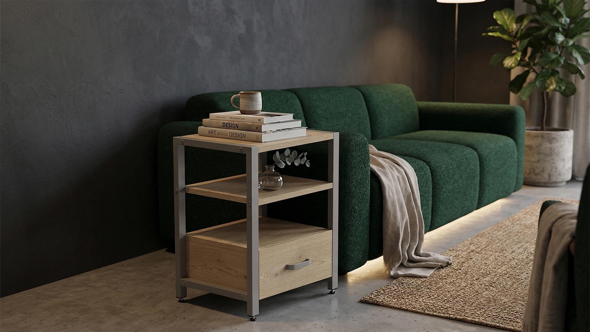 Тумба универсальная Ferrum-decor Вивьен ДСП 16 мм 1/1 50x41x40 Серый/Дуб Кремона Торро (FRD-107818) Тумба универсальная Ferrum-decor Вивьен ДСП 16 мм 1/1 50x41x40 Серый/Дуб Кремона Торро (FRD-107818)