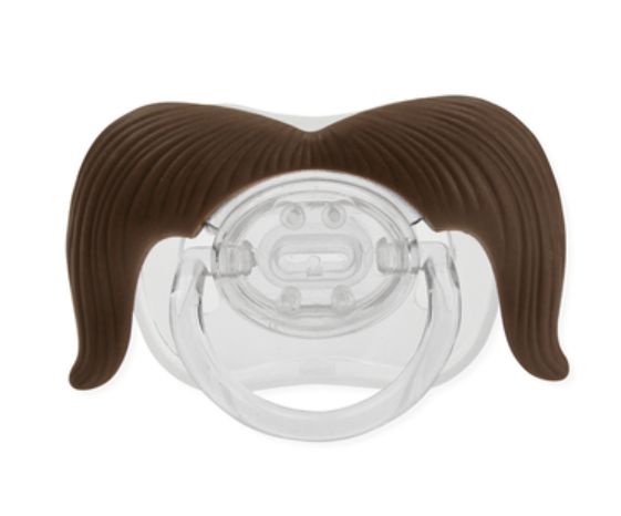 Пустышка-соска ортодонтична силиконовая Казацкие усы Коричневый (14-54-1119-КК)