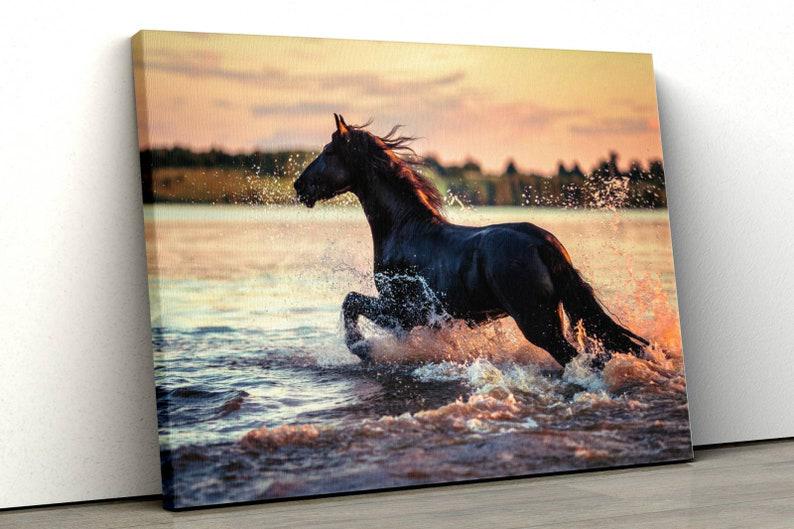 Картина на холсте KIL Art Конь по воде 51x34 см (99)