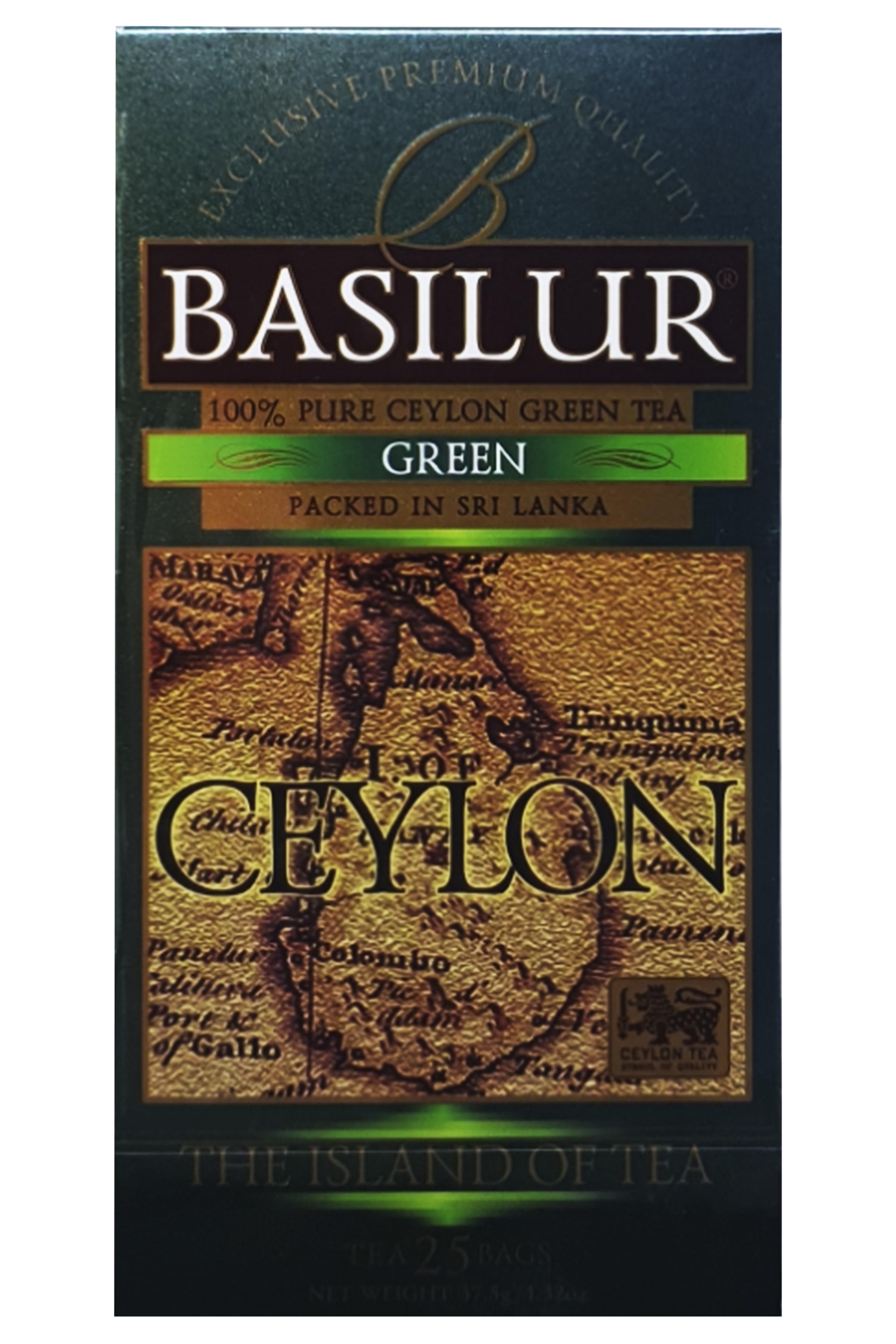 Чай зеленый Basilur Остров Цейлон в пакетиках 25 шт. (58275) - фото 3