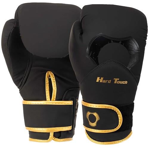 Боксерские перчатки PU Hard Touch BO-7375 12 унций Черно-золотой (31492851)