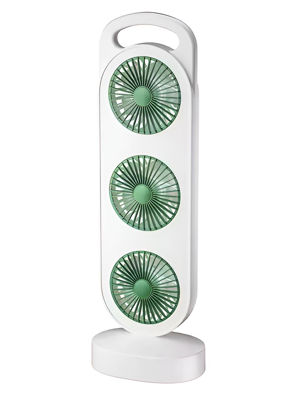 Настільний вентилятор JoyPro Cool Fastly 3в1 з акумулятором портативний USB 3 Вт Біло-зелений (9c0e1548)