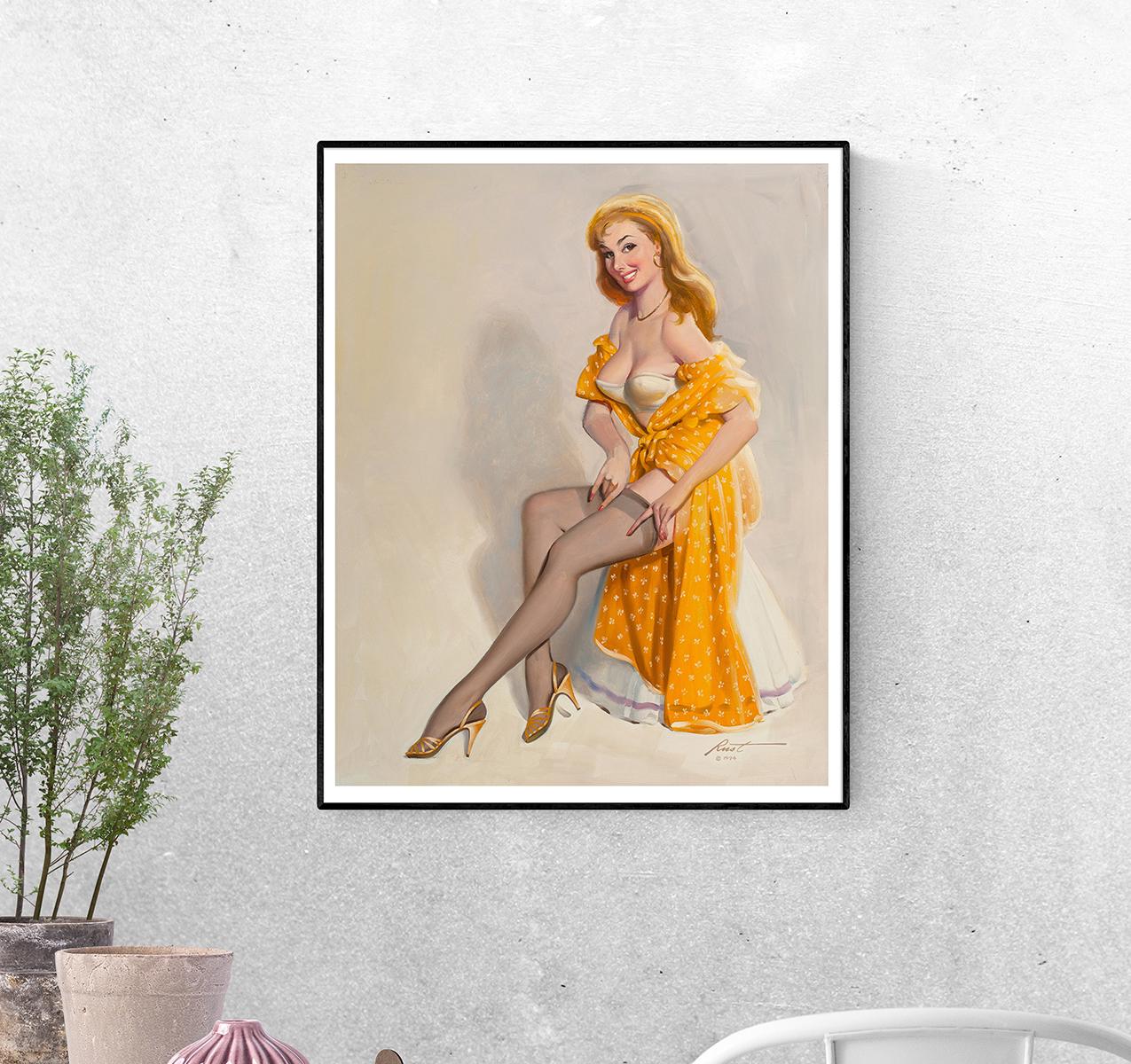 Постер Пин Ап в платье в горошек. Дональд Раст формат А-3 (pin_up1740025_Poster)