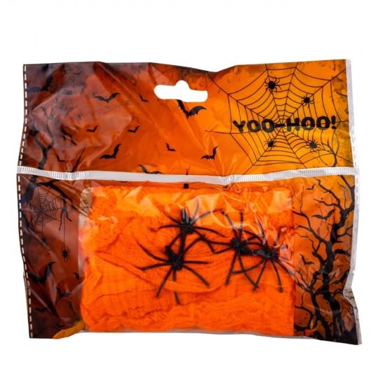 Паутина с паучками Halloween 45 г Оранжевый (21064879) - фото 2