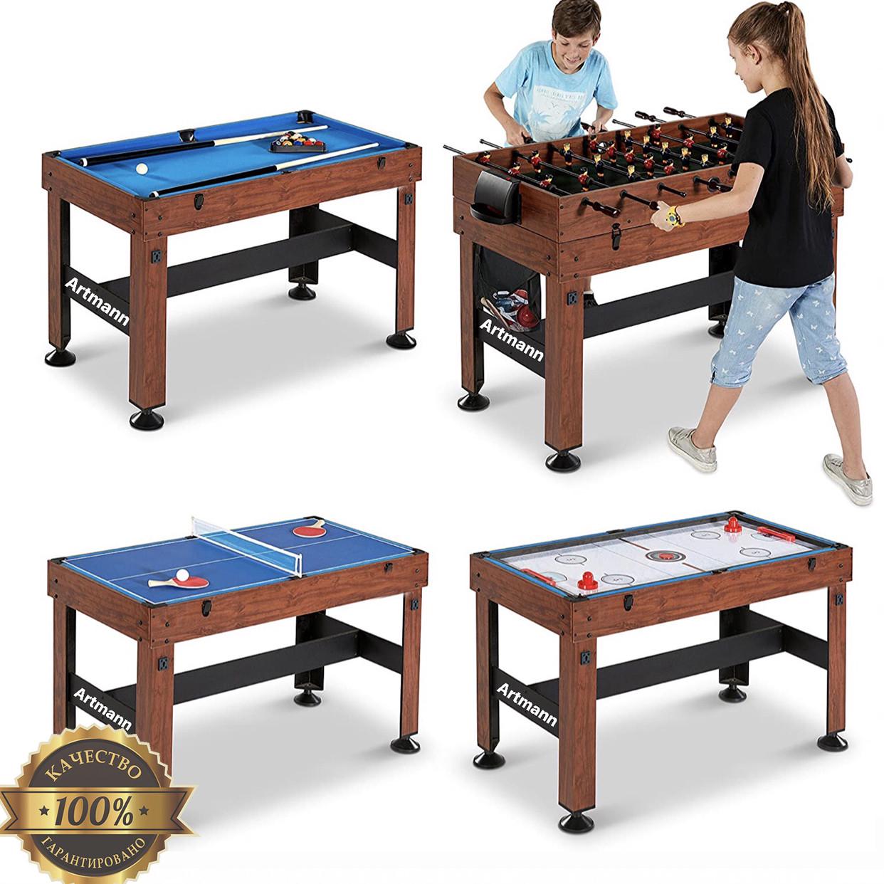 Стіл ігровий SANTOS 121х62х90см Artmann для дому/чгромадського закладу 4в1 - фото 4 Стіл ігровий SANTOS 121х62х90см Artmann для дому/чгромадського закладу 4в1 - фото 4