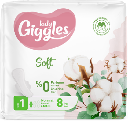 Гигиенические прокладки Giggles Lady Ultra Normal 1 Soft 4 капли 8 шт. Гигиенические прокладки Giggles Lady Ultra Normal 1 Soft 4 капли 8 шт.