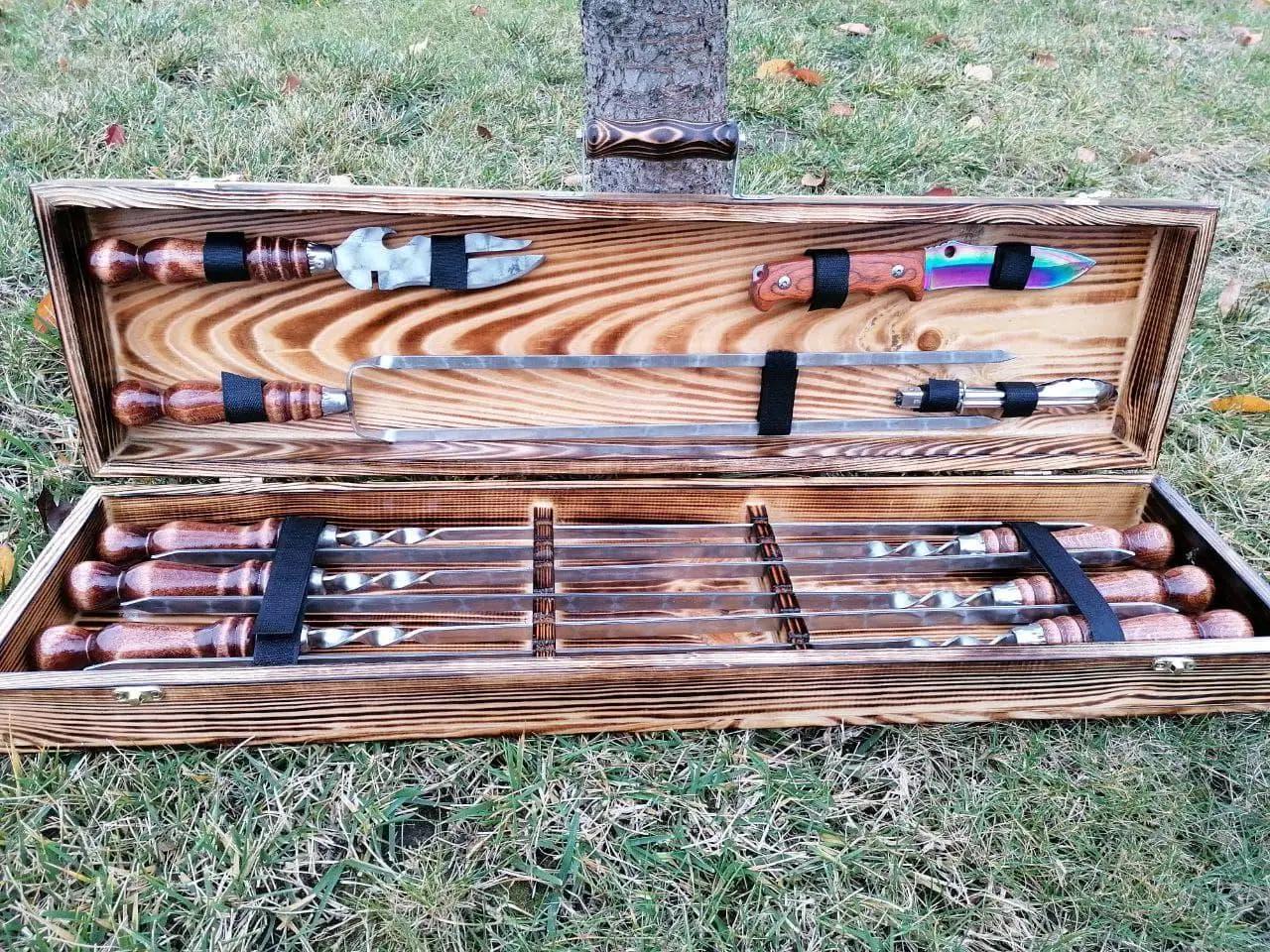 Набор шампуров КУМ 2 в кейсе (10649565)