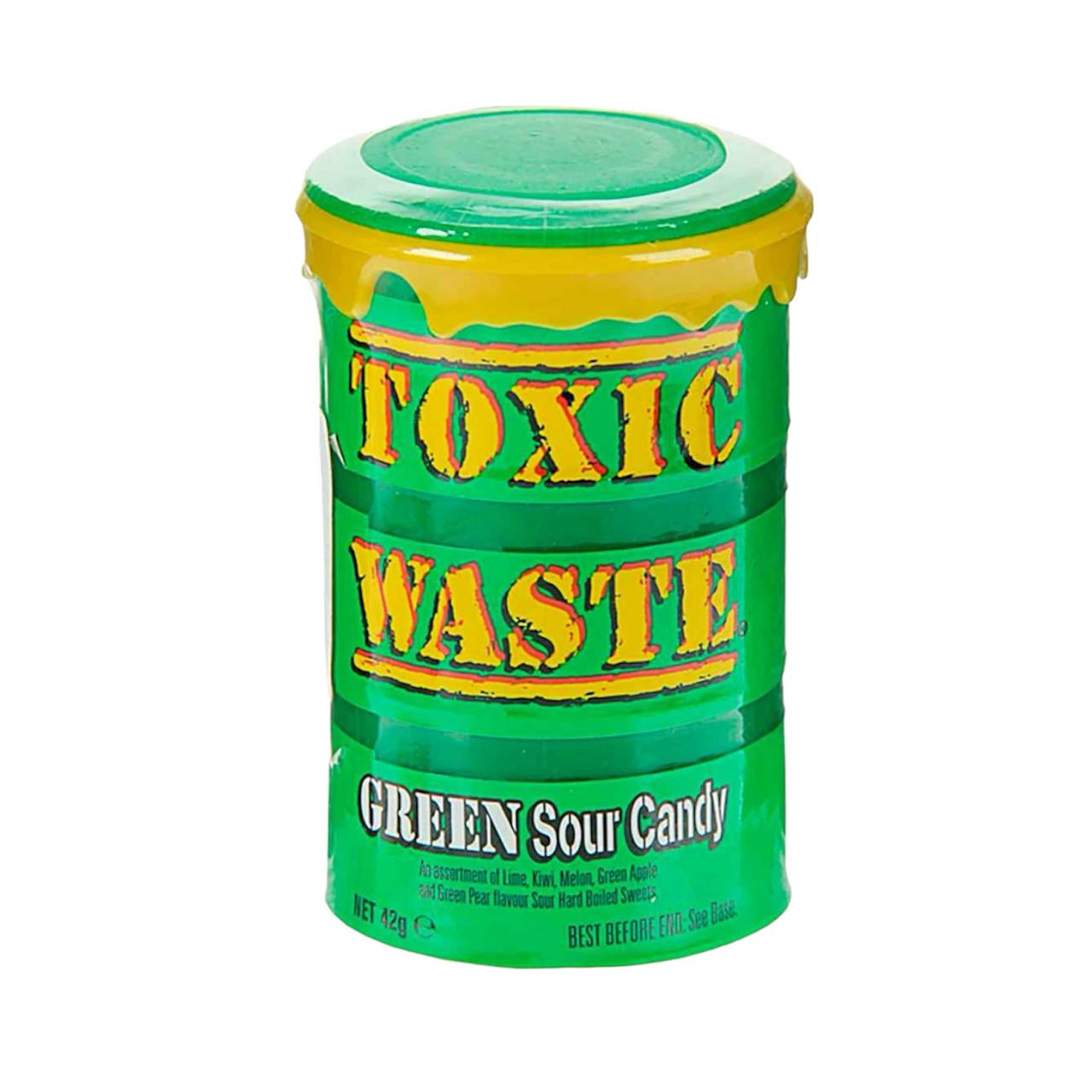 Банка з кислими цукерками Toxic Waste Green Sour Candy 1 шт. 42 г (00000005921)