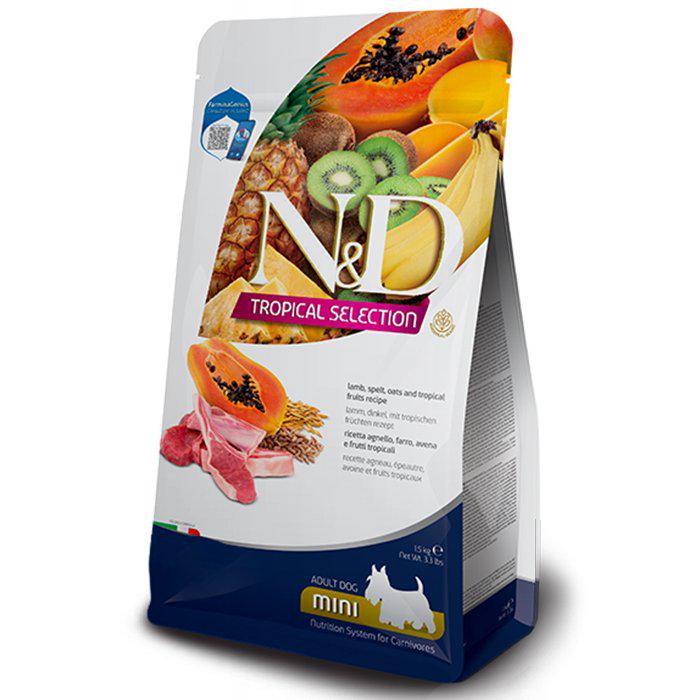Корм сухой Farmina N&D Tropical Selection Lamb Adult Mini для собак маленьких пород с ягненком и тропическими фруктами 5 кг (177883)