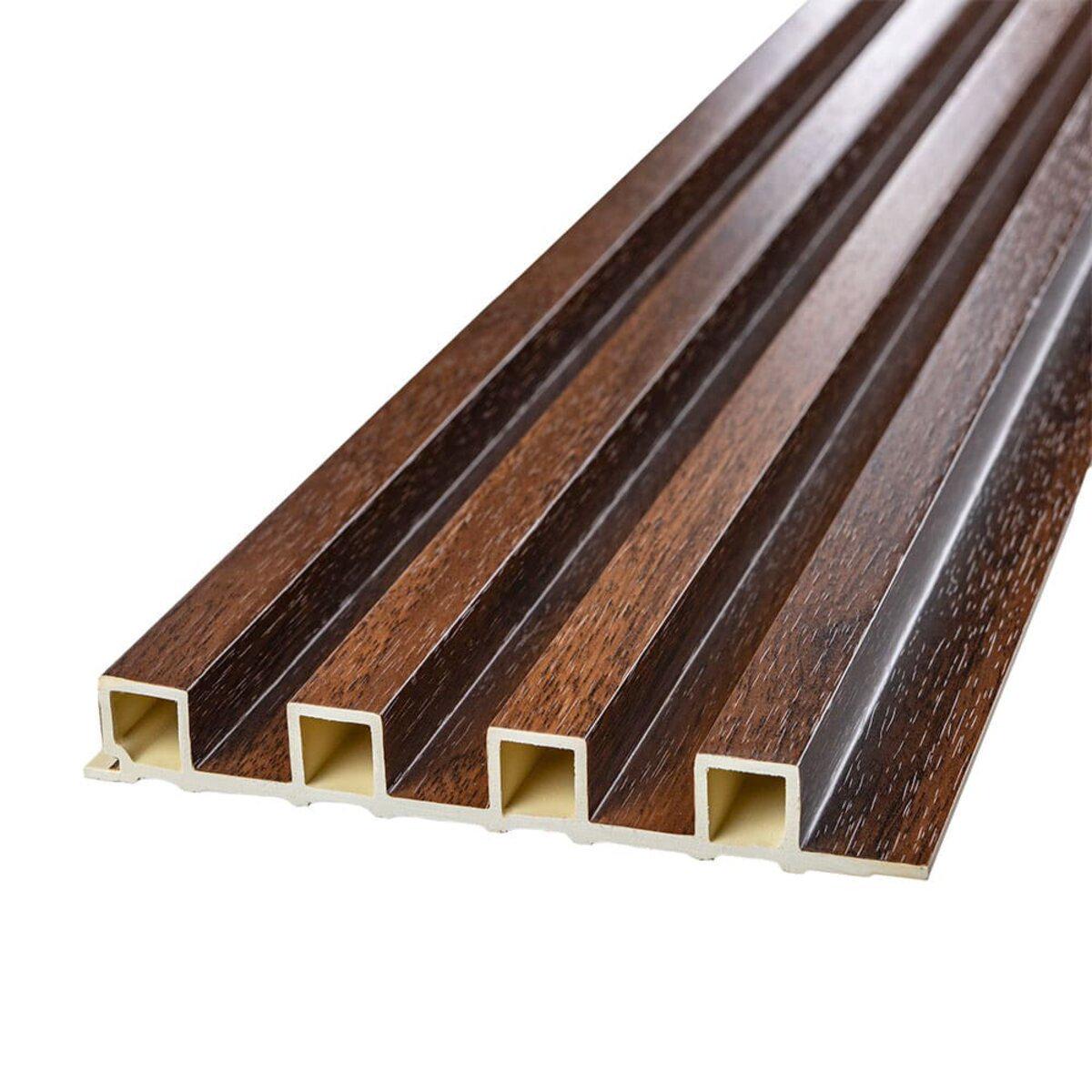 Рейка декоративная стеновая 3000x160x23 мм Каштановый (SW-00001536) - фото 1 Рейка декоративная стеновая 3000x160x23 мм Каштановый (SW-00001536) - фото 1