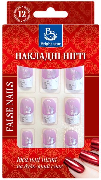 Ногти накладные Bright Star с рисунком 12 шт. (KP8020-26)
