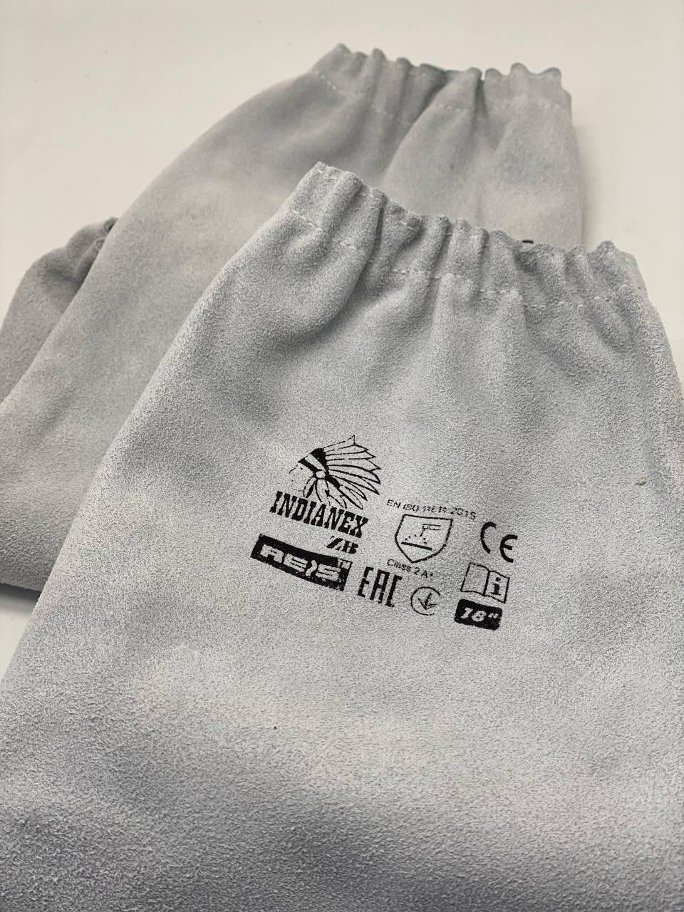 Нарукавники сварщика кожаные 45х17 см (ZB) - фото 6 Нарукавники сварщика кожаные 45х17 см (ZB) - фото 6