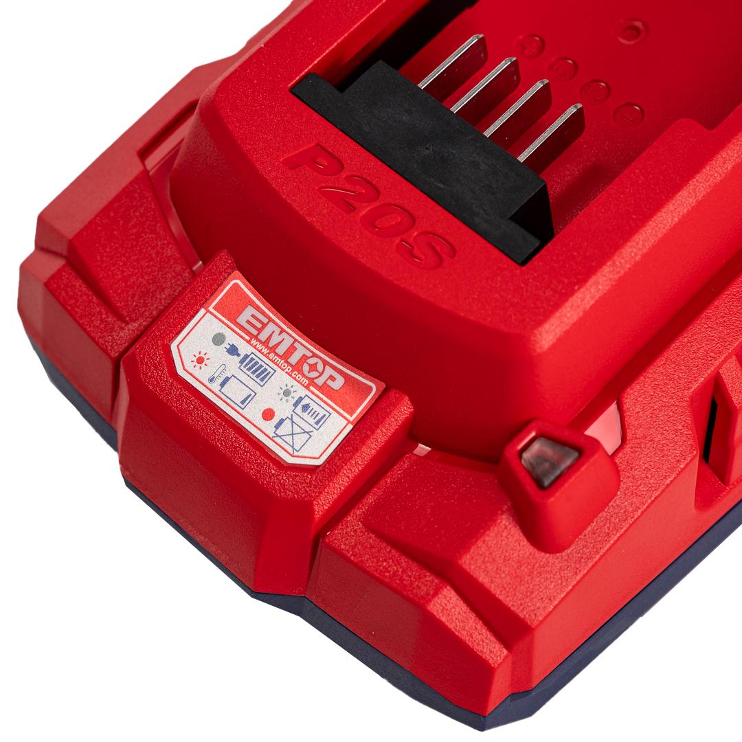 Комплект EMTOP ELBCPK1222 серії P20S ЗП EFCR20200 та 2 АКБ EBPK20011 - фото 5 Комплект EMTOP ELBCPK1222 серії P20S ЗП EFCR20200 та 2 АКБ EBPK20011 - фото 5