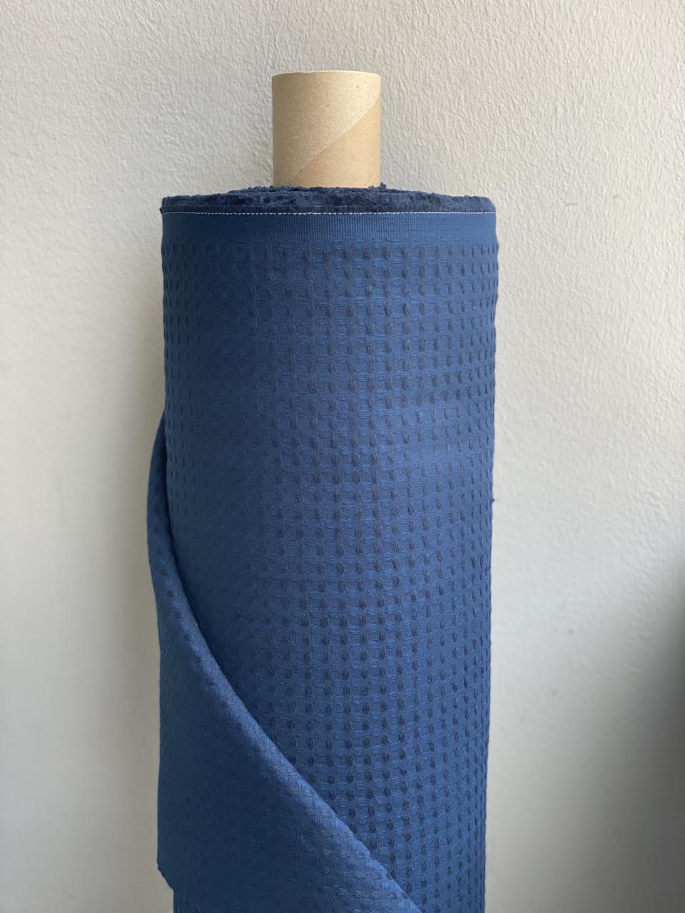 Ткань LINEN PLUS CRASH EFFECT 54% лен 46% хлопок 200 см Синий (1929-415-999MZ) - фото 2