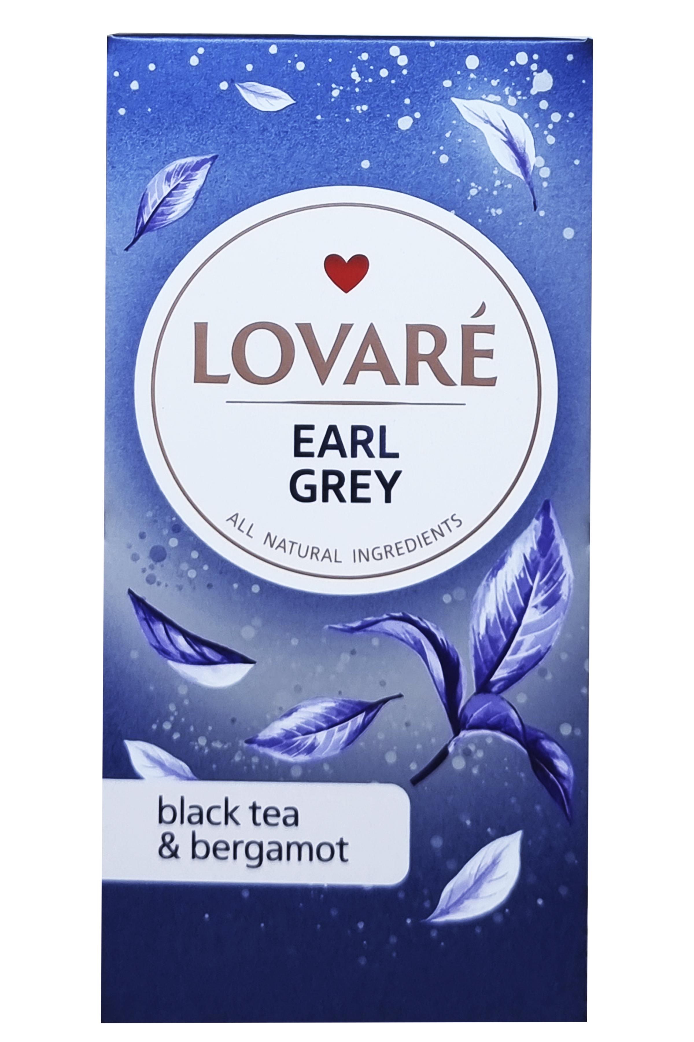 Чай черный Lovare Earl Grey с маслом бергамота 24 пакетика 2 г (54223) - фото 2 Чай черный Lovare Earl Grey с маслом бергамота 24 пакетика 2 г (54223) - фото 2