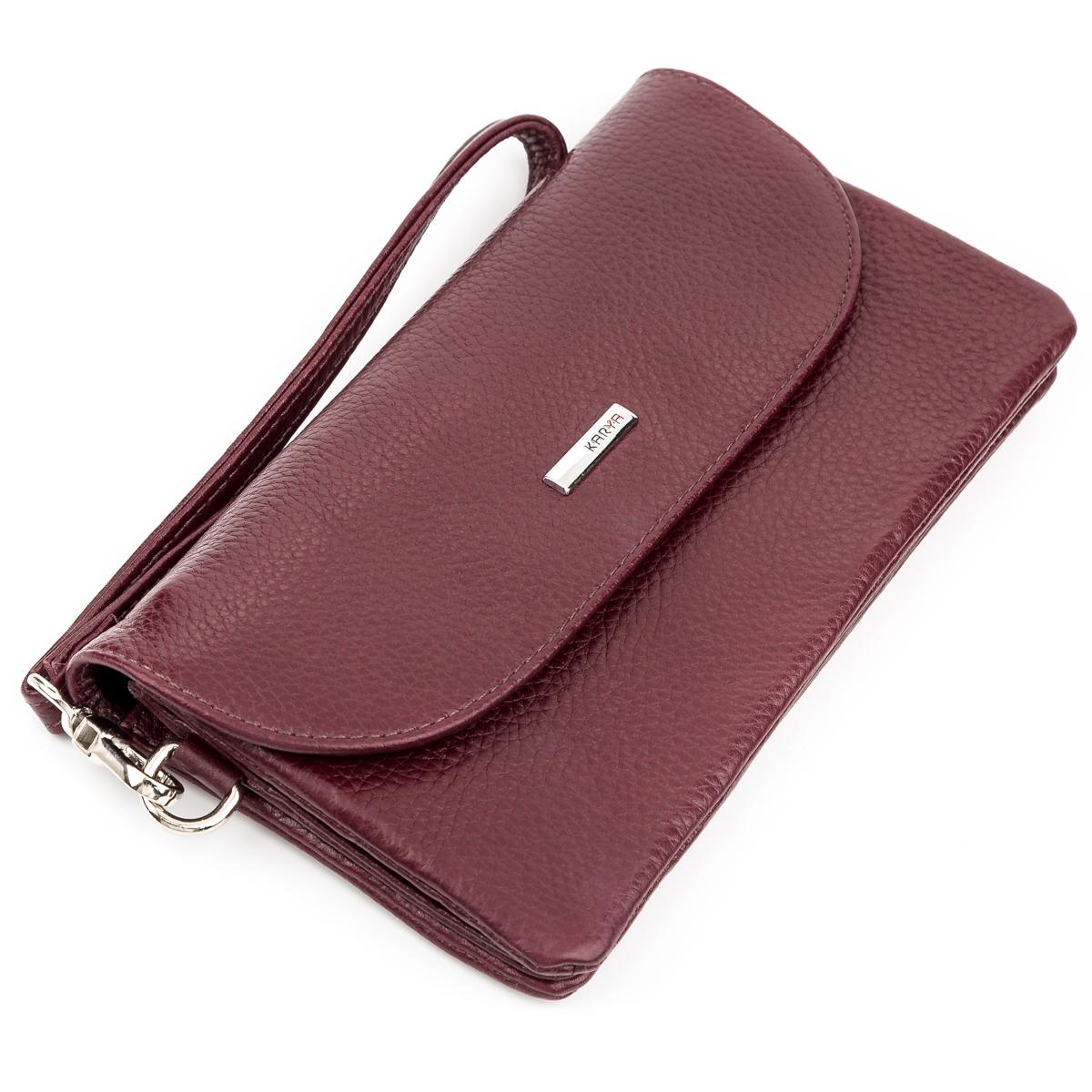 Кошелек женский Karya 17075 кожа Бордовый