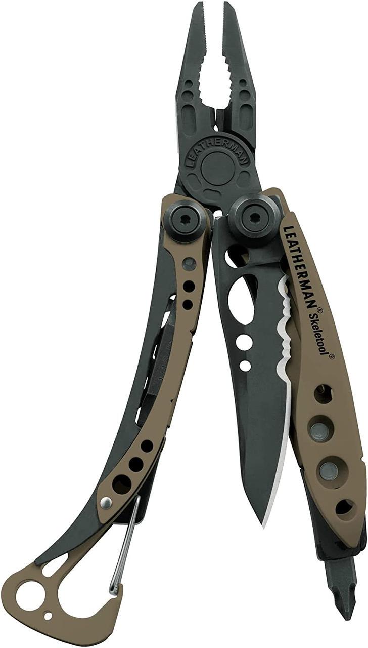 Мультитул Leatherman Skeletool с комбинированным ножом и открывалкой Coyote (000614)