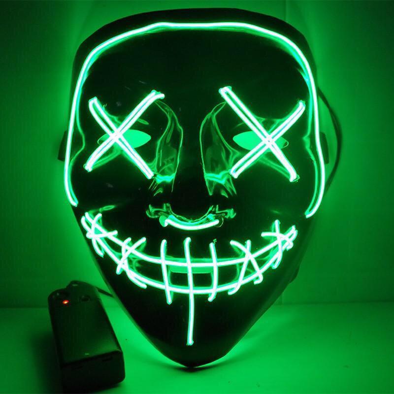 Светодиодная маска SUNROZ Neon LED Mask Зеленый (SUN3171) - фото 2