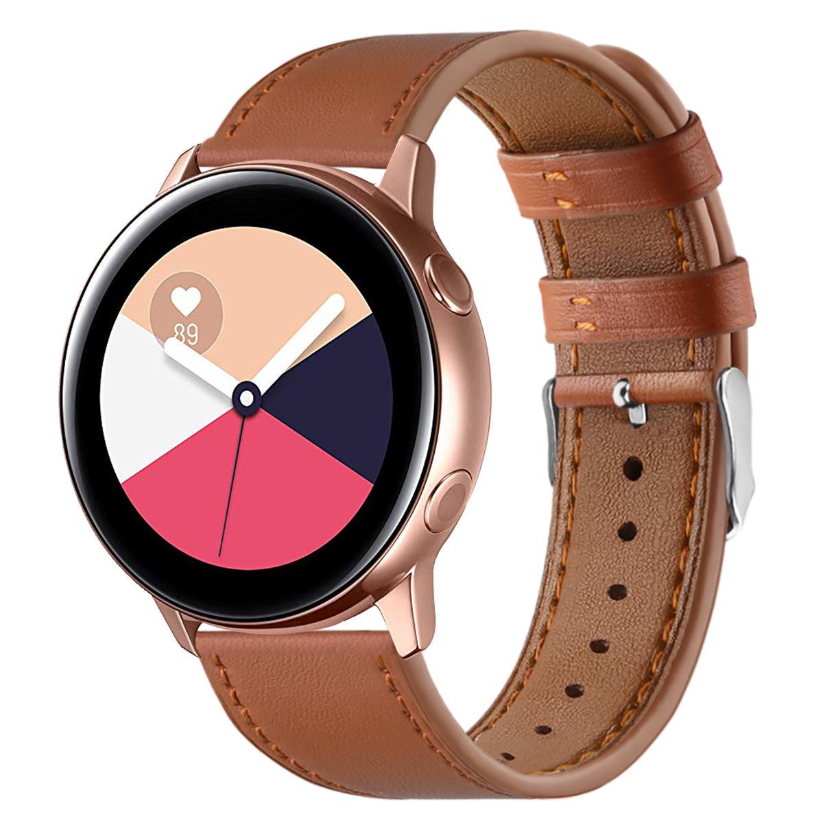 Ремінець для смарт-годиників Leather Youth шкіряний 20 мм для Amazfit Bip Lite S U S Коричневий (2186P)