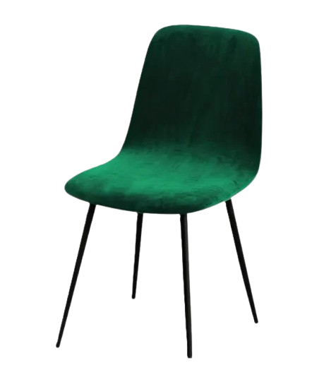 Чехол на стул скандинавский бархатный велюр Изумрудный (24951735)