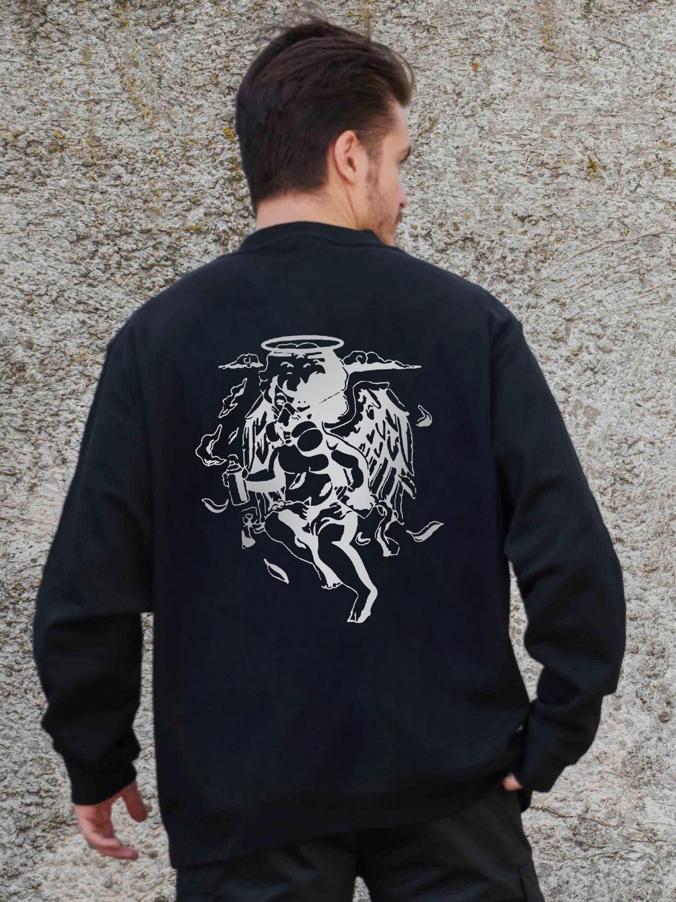 Світшот оверсайз з принтом Without Respirator L/XL Black (L/XL8055644)