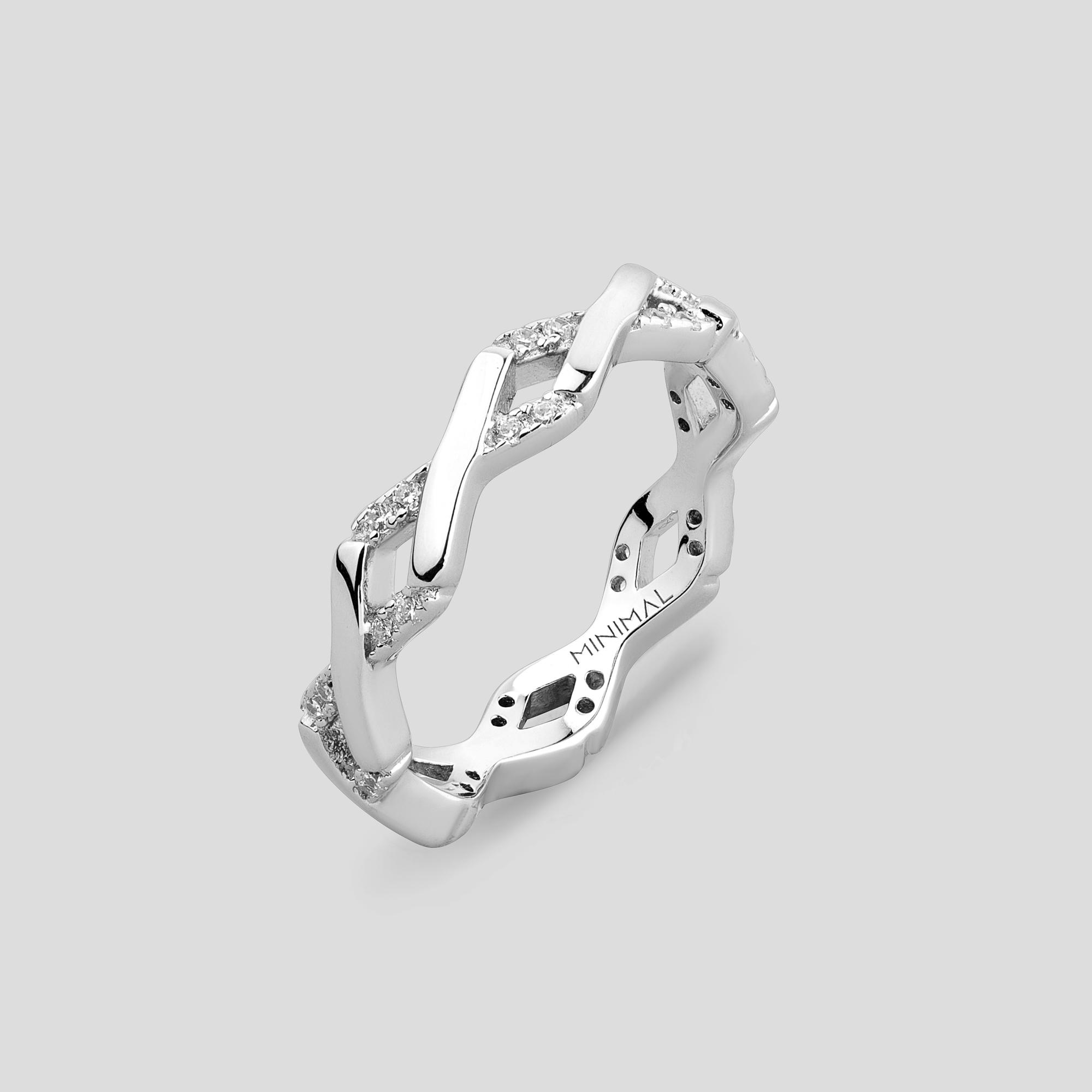 Серебряное кольцо Minimal Ритмичность линий р. 16 (16537) Серебряное кольцо Minimal Ритмичность линий р. 16 (16537)