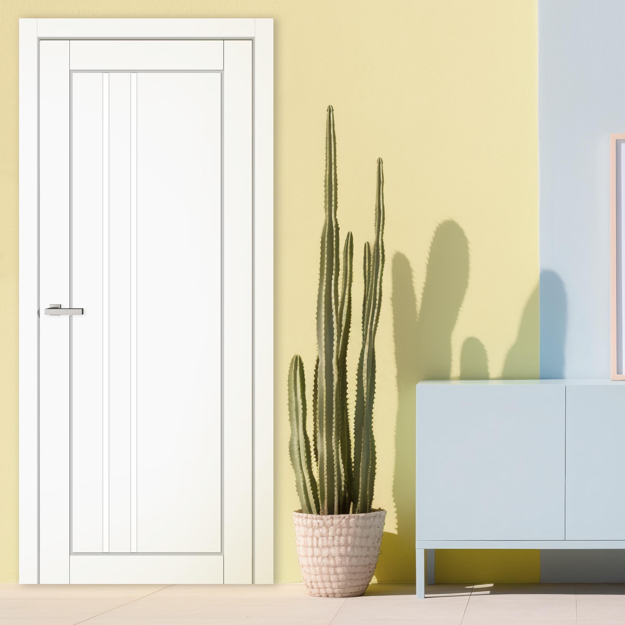 Двери Англия стекло сатин 2000х800 мм Белый (60874)