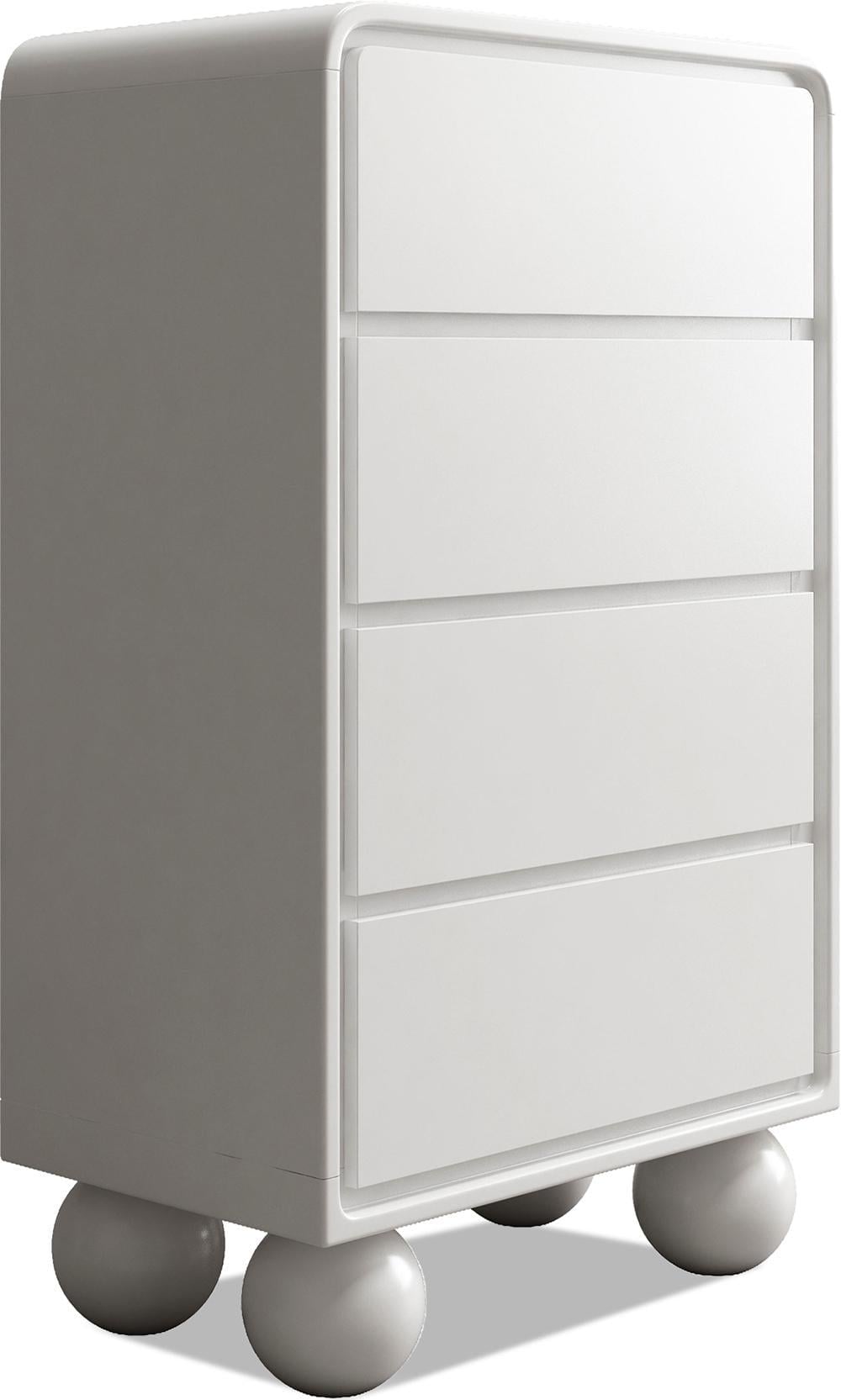 Комод высокий Maraline 4 ящика Acorn Silk white (15083)