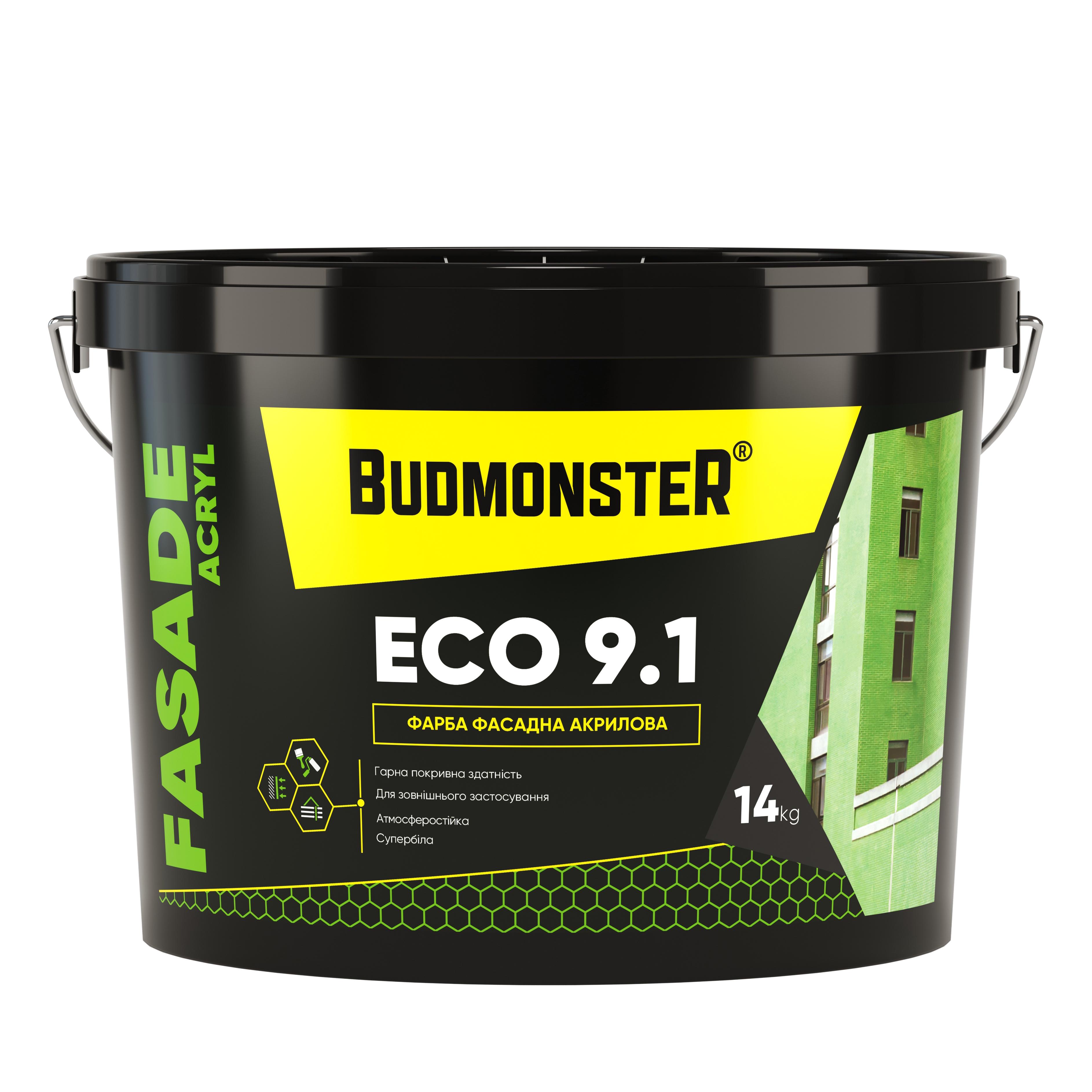 Краска фасадная акриловая BudmonsteR 9.1 FASADE ACRYL ECO 14 кг (100385)