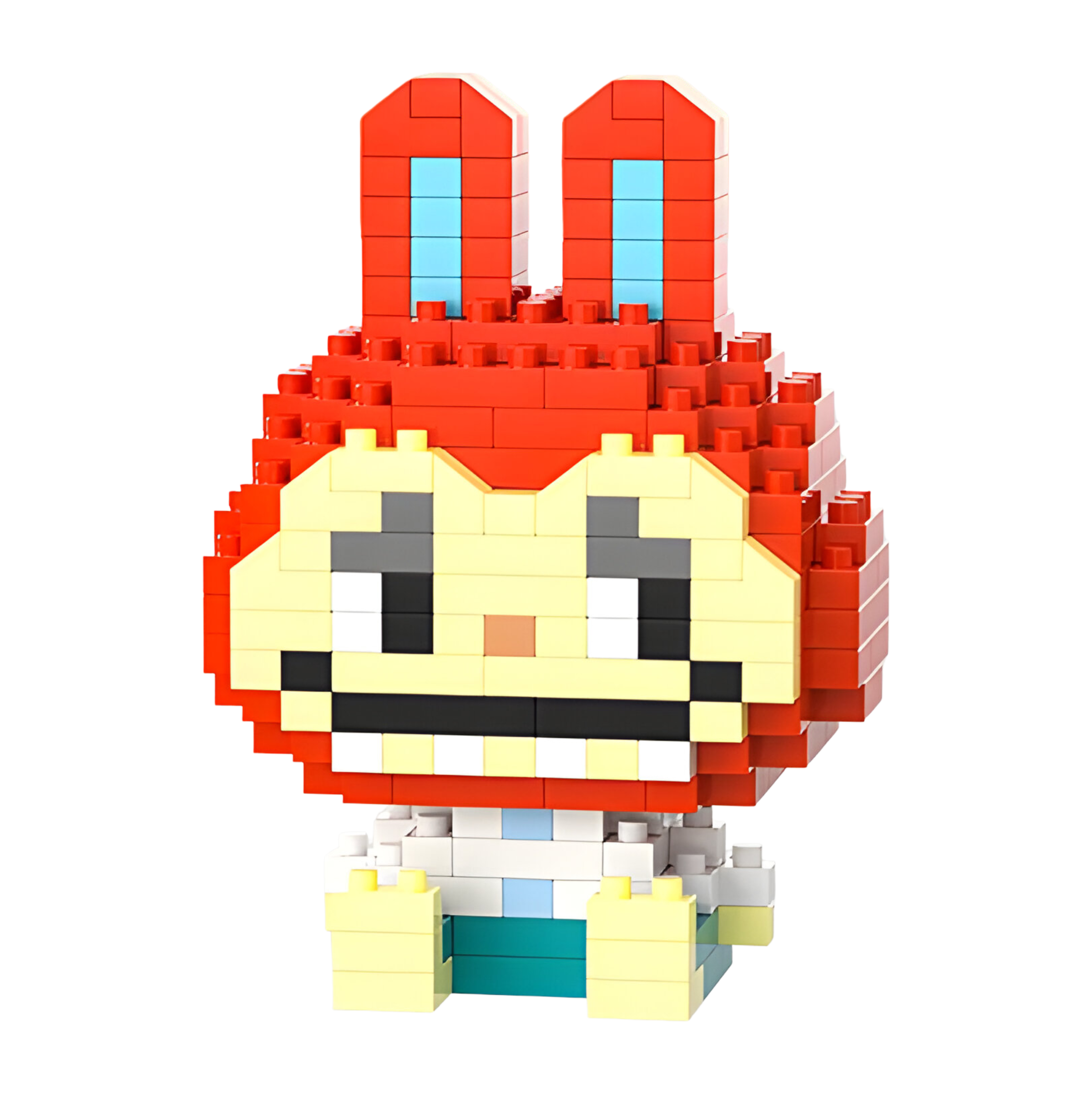 Конструктор Bricks Зайчик Лабубу 243 детали Красный (E3051)