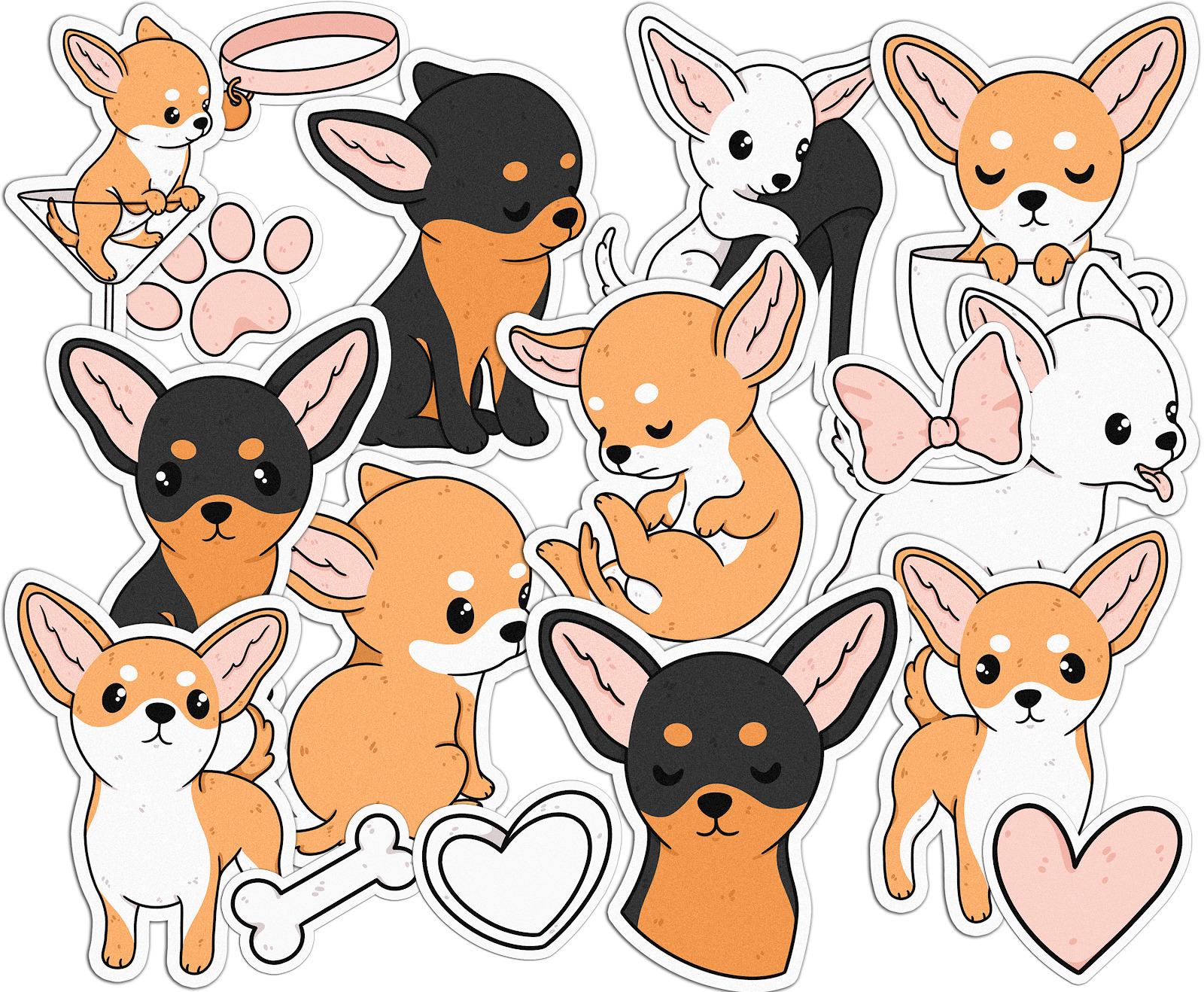 Набор стикеров Lex Altern Чихуахуа виниловые 19 шт. - фото 2 Набор стикеров Lex Altern Чихуахуа виниловые 19 шт. - фото 2