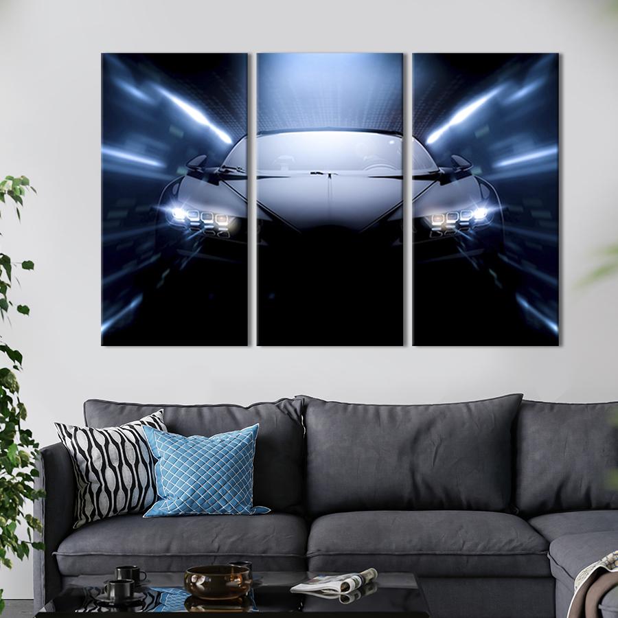Модульная картина триптих Элитный суперкар 78x48 см (108-31)
