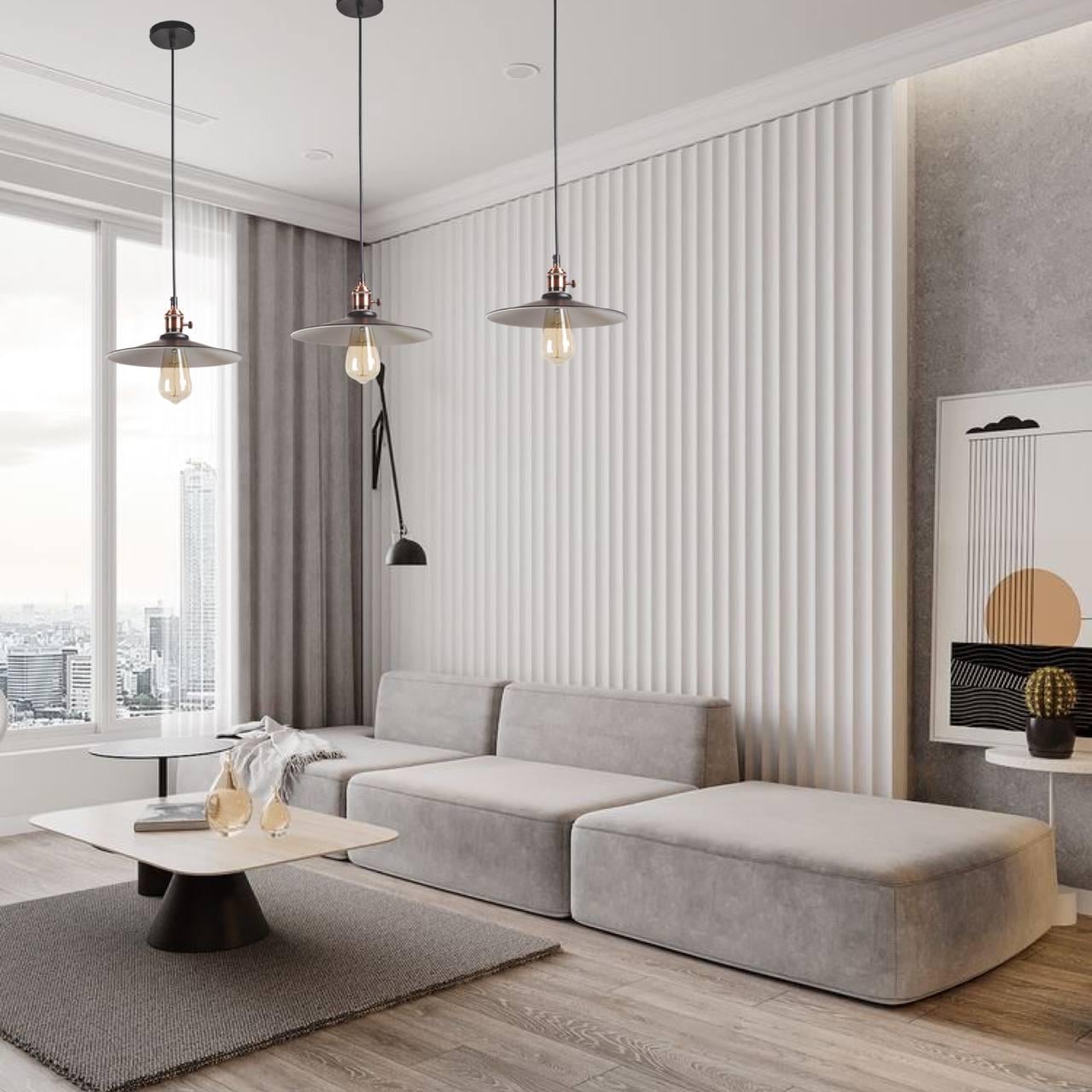 Світильник підвісний Чорний (52-836F-1 BK+WH) - фото 3 Світильник підвісний Чорний (52-836F-1 BK+WH) - фото 3