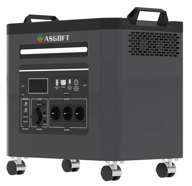 Станція резервного живлення ASGOFT 3,3 кВт 3,3 кВт⋅год LiFePO4 (ASGOFT_3) Станція резервного живлення ASGOFT 3,3 кВт 3,3 кВт⋅год LiFePO4 (ASGOFT_3)
