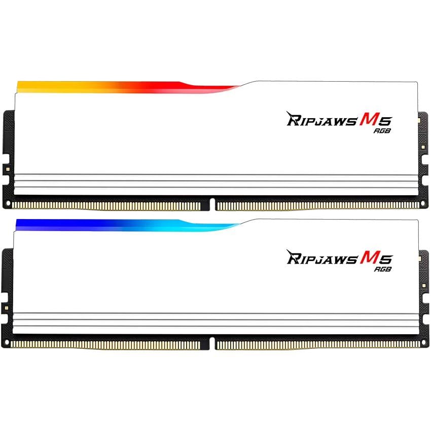 Оперативна пам'ять G.Skill Ripjaws M5 RGB DDR5 32 Гб Kit 6400 МГц White (F5-6400J3648F16GX2-RM5RW)