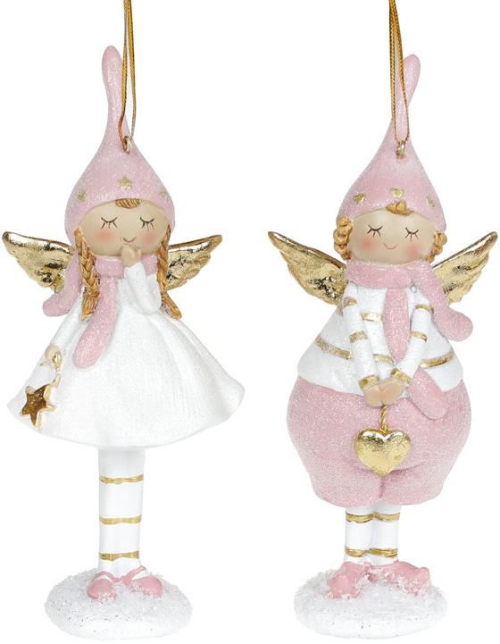 Набор статуэток-подвесок Ангел в Мечтах 6,5х4х16,5 см 2 шт. Розовый (BD-823-033)