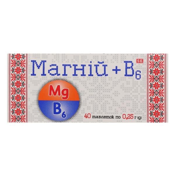 Вітамінно-мінеральний комплекс Farmakom Магній + В6 40 таб. (000027435)