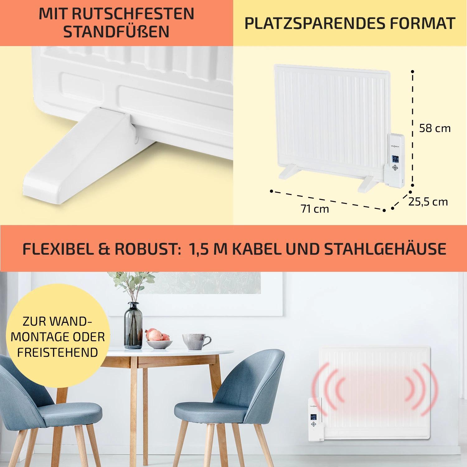 Радіатор масляний KLARSTEIN Wallander Білий (10033098) - фото 5 Радіатор масляний KLARSTEIN Wallander Білий (10033098) - фото 5