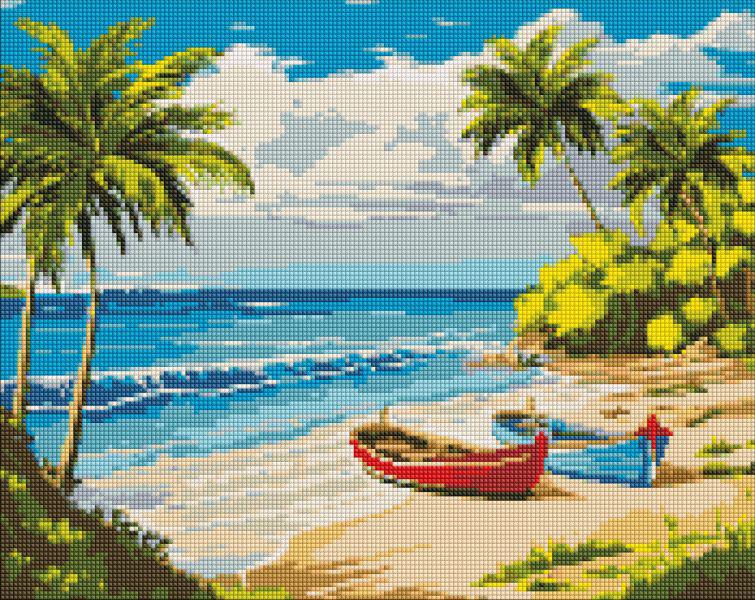 Алмазная мозаика на подрамнике Идейка Прекрасный остров 40x50 см (Id-AMO7813)