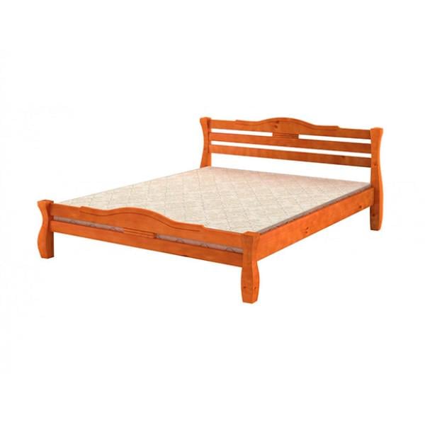 Кровать двуспальная MebiGrand Монако из массива сосны 160х200 см Яблоня (23434)