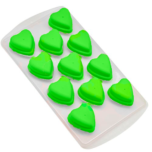 Форма для льда Stenson Сердечки Green (R28916)