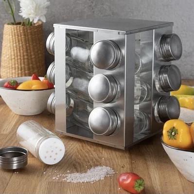 Набор для специй на подставке Edenberg EB-4026 12 емкостей из нержавеющей стали Квадратный (2530557660) - фото 3 Набор для специй на подставке Edenberg EB-4026 12 емкостей из нержавеющей стали Квадратный (2530557660) - фото 3