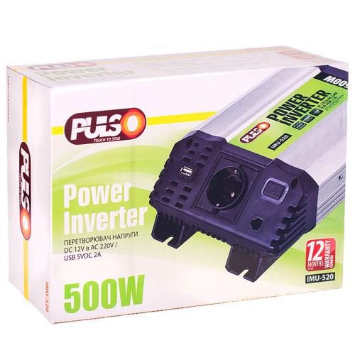 Преобразователь напряжения PULSO/IMU-520/12V-220V/500W/USB-5VDC2.0A - фото 2 Преобразователь напряжения PULSO/IMU-520/12V-220V/500W/USB-5VDC2.0A - фото 2