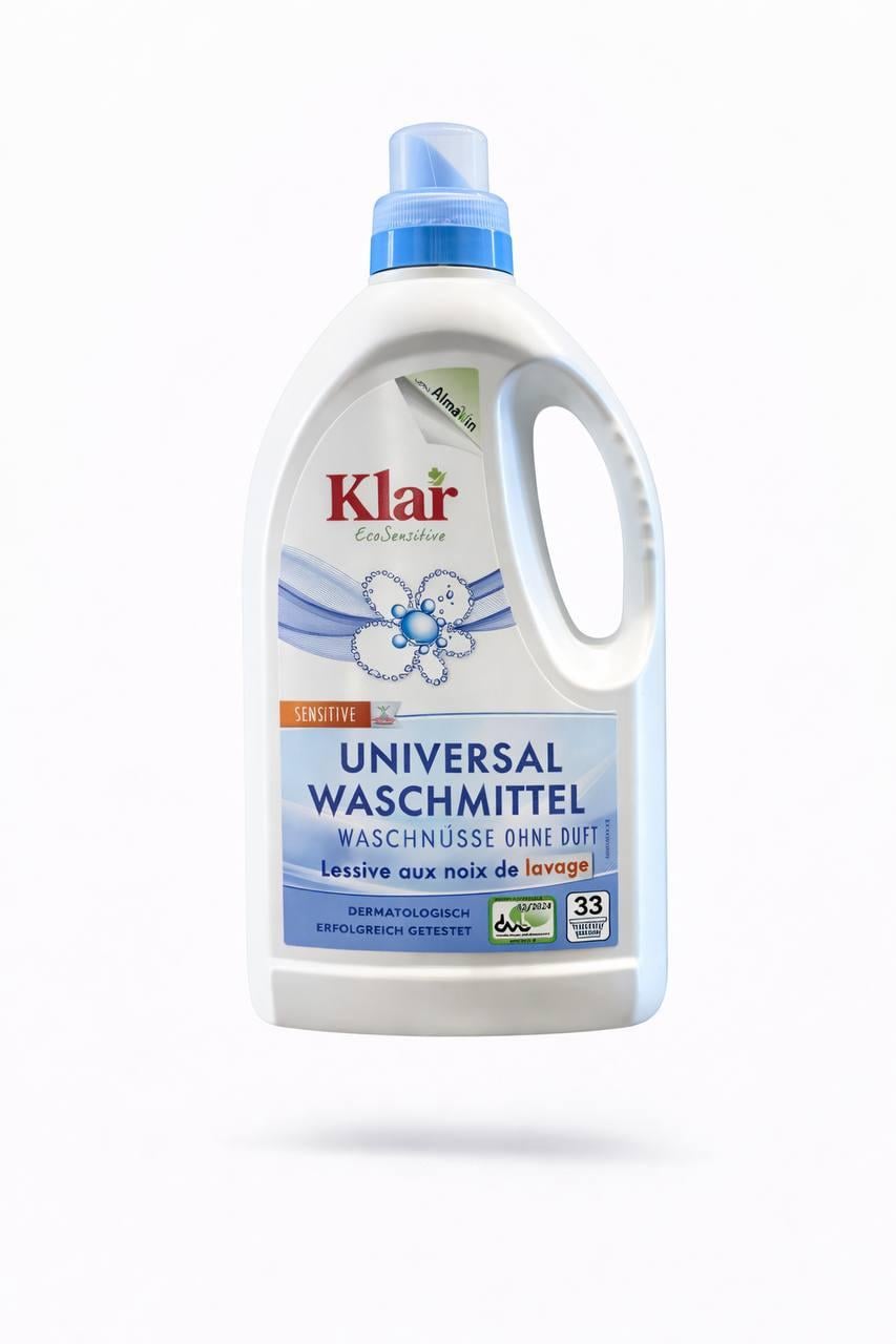 Пральний порошок рідкий Klar універсальний пластикова упаковка 1,5 л