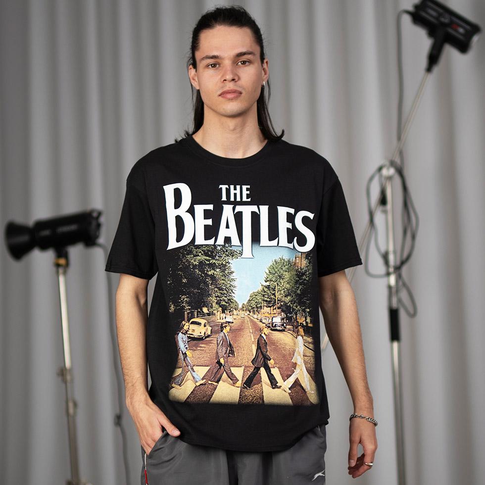 Футболка унисекс The Beatles Abbey Road M Черный (00000001414)